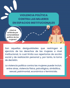 Violencia política contra las mujeres en espacios institucionales